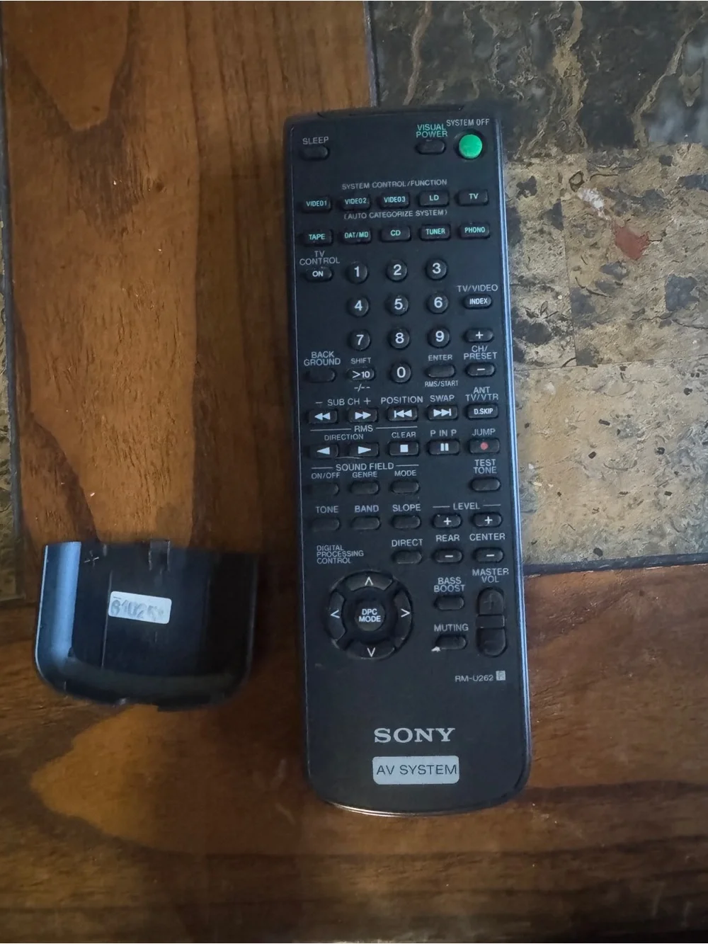 Sony RM-U262 audio receiver remote control